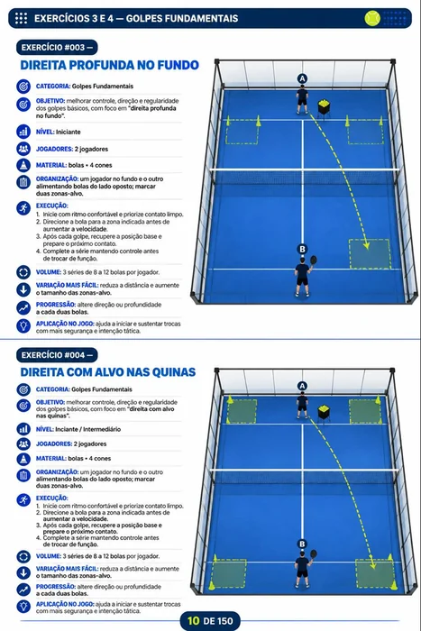 Página ilustrada do material de padel 4
