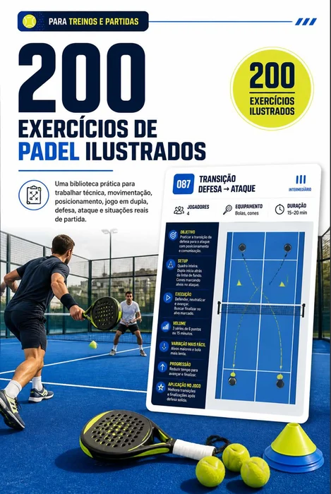 Página ilustrada do material de padel 1