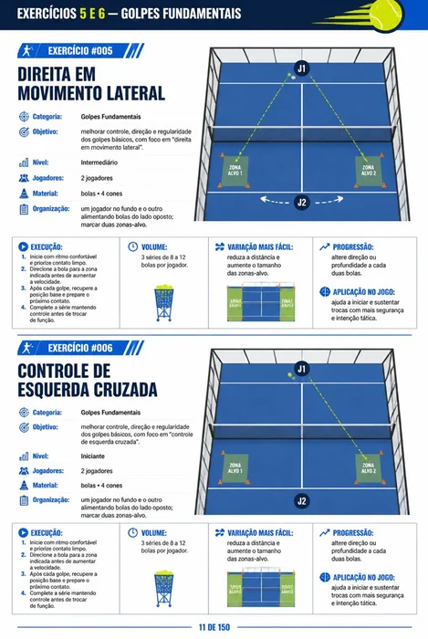 Página ilustrada do material de padel 5